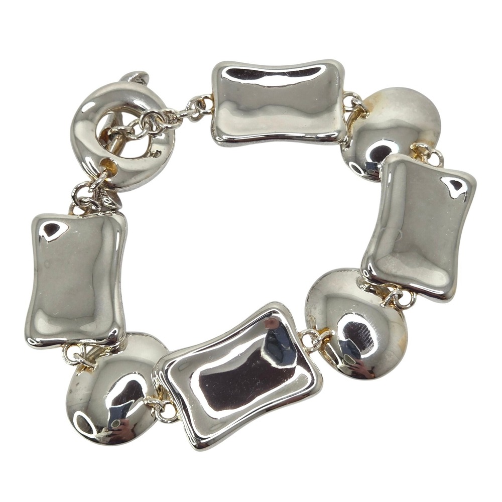 RLM Studio 925 Sterling Silver Modernist‎ Toggle Bracelet Robert Lee Morris49g